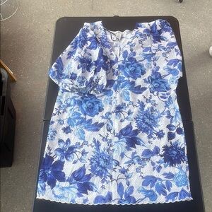 H&M Blue Floral Mini Dress